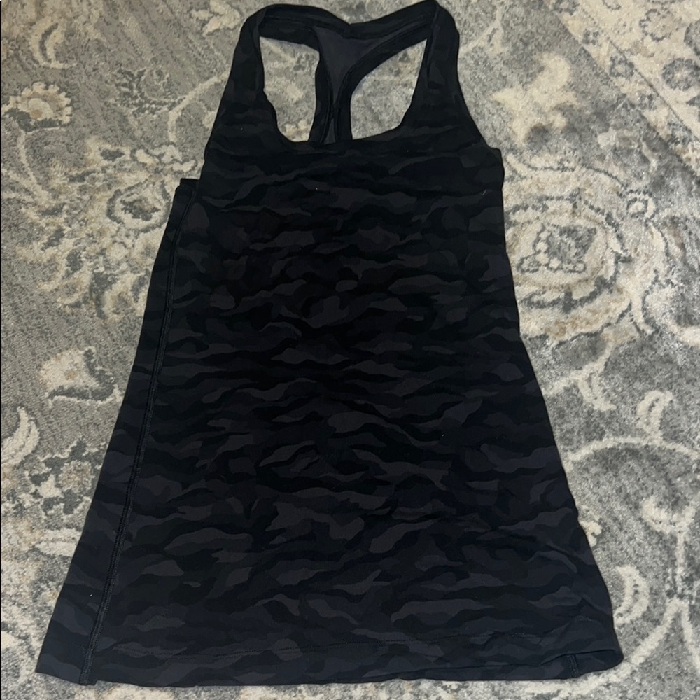 Lululemon Black Camouflage Tank Top